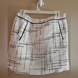 Asos tweed mini skirt size 8 in white